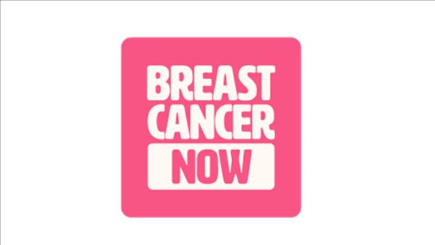 Breast Cancer in white writing inside pink box